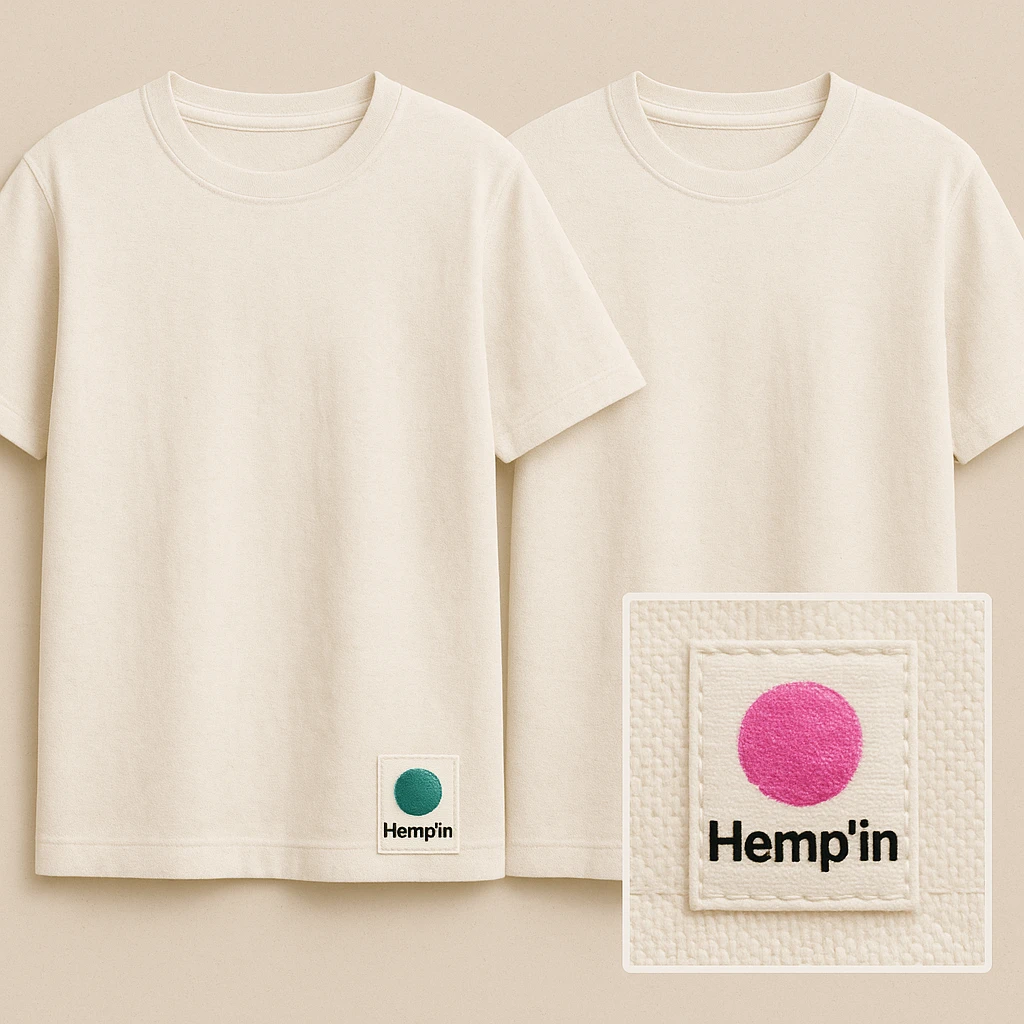 Hempin-Tshirt, an off-white hemp t-shirt
